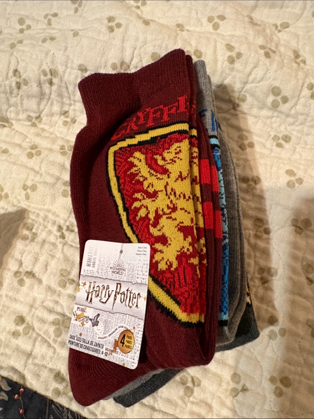 Warner Bros. Harry Potter Crew Socks - all 4 houses